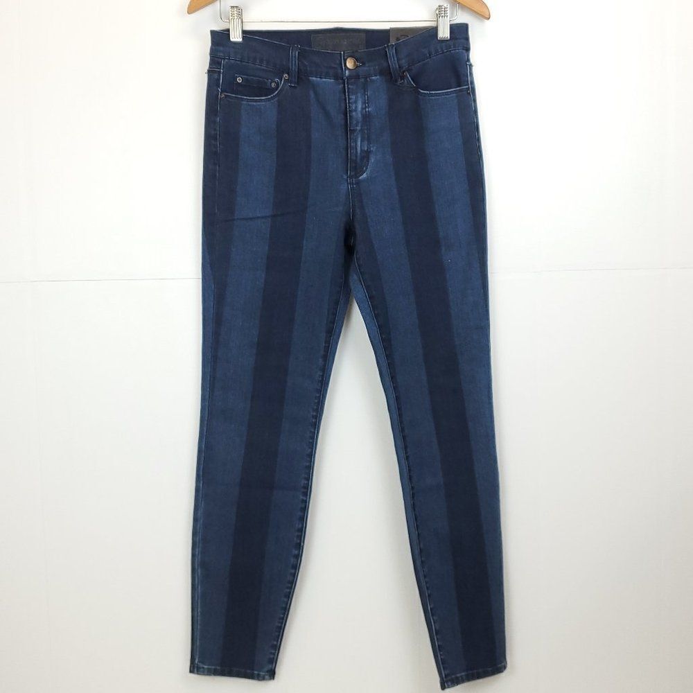 Blue Revival Roxy High Rise Two Tone Skinny Jeans I-0233a